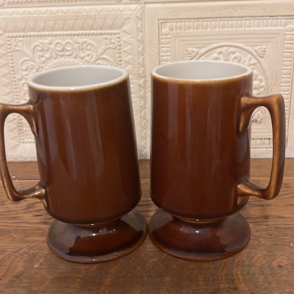 Vintage Hall Mugs Chocolate Brown Irish Coffee. Set of 2 - Picture 9 of 10